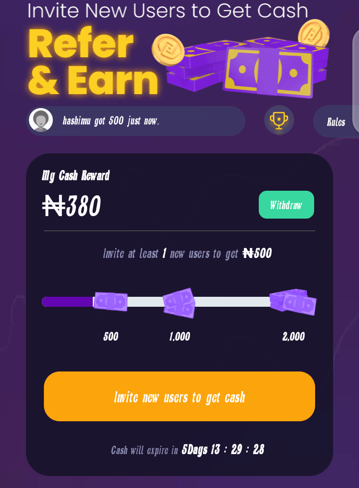 Earn money with PalmPay referral program