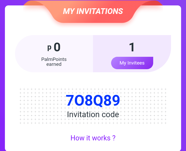 PalmPay invitation code