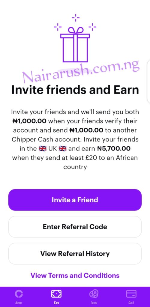 Chipper cash referral code