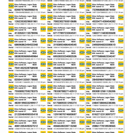 Recharge Card printing business