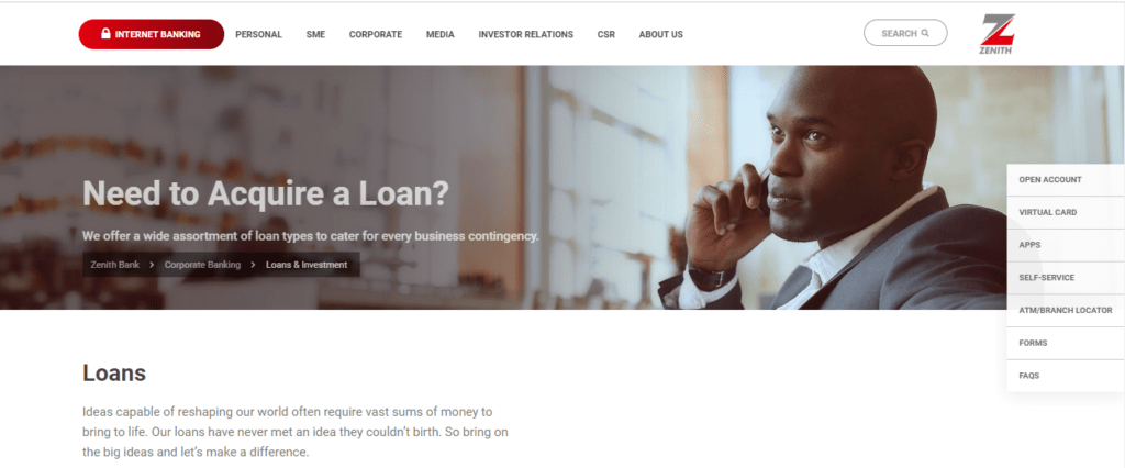 Zenith Bank loan
