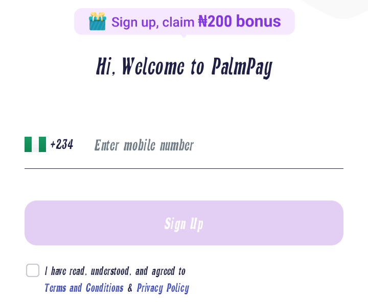How to Create PalmPay Account