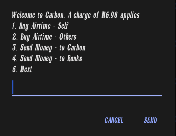 Carbon loan ussd code