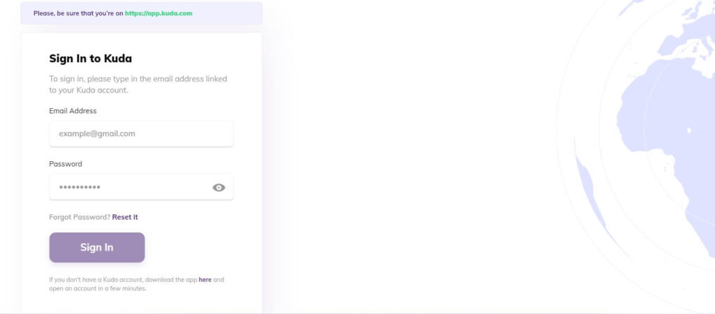 Kuda Bank Login With Email