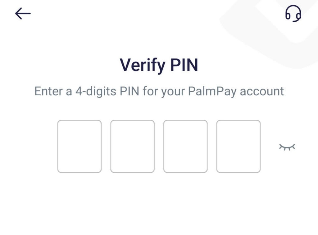 PalmPay Login with Phone Number